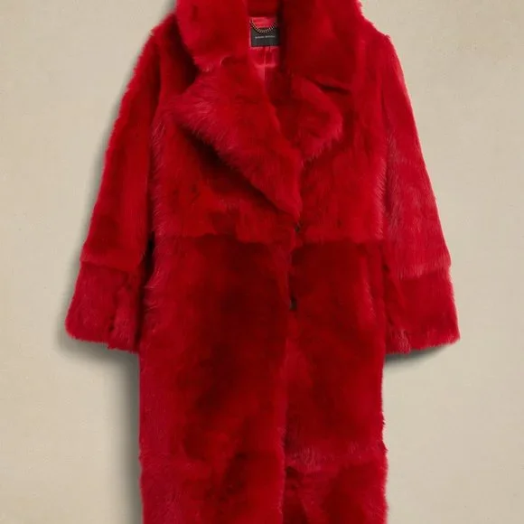 Banana Republic Toscana Shearling Coat Size Small - Picture 7 of 8